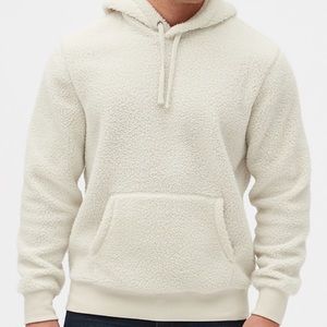 Gap Men’s pullover Hoodie Sherpa medium NWT